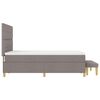 vidaXL Boxspringbett mit Matratze Taupe 160 x 200 cm Stoff