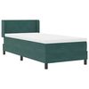 vidaXL Boxspringbett mit Matratze Dunkelgr&uuml;n 190 x 90 cm Samt
