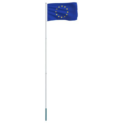 vidaXL Europaflagge und Mast Aluminium 4 m