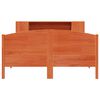 vidaXL Massivholzbett mit Regal ohne Matratze Wachsbraun 140x200 cm