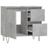 vidaXL Badschrank Betongrau 65x33x60 cm Holzwerkstoff