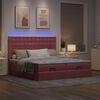 vidaXL Ottoman-Bett mit Matratzen & LEDs Rosa 200x200 cm Samt