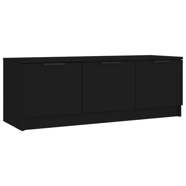 vidaXL TV-Schrank Schwarz 102x35x36,5 cm Holzwerkstoff