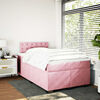 vidaXL Boxspringbett mit Matratze Rosa 120x190 cm Samt