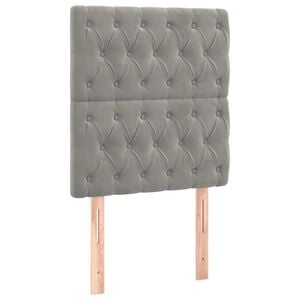 vidaXL Kopfteil Hellgrau 80x7x118/128 cm Samt