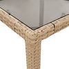 vidaXL 5-tlg. Garten-Essgruppe mit Kissen Beige Poly Rattan und Glas