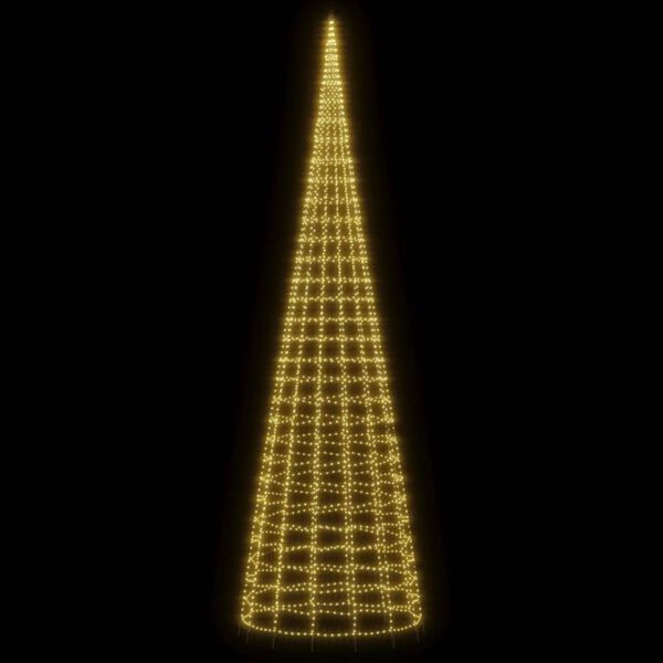 vidaXL LED-Weihnachtsbaum f&uuml;r Fahnenmast 3000 LEDs Warmwei&szlig; 800 cm