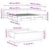 vidaXL Bettgestell mit Schubladen Braun Eichen-Optik 200x200 cm