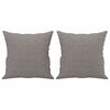vidaXL 2-Sitzer-Sofa mit Zierkissen Taupe 120 cm Stoff