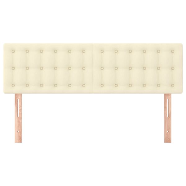 vidaXL Kopfteile Creme 144x5x78/88 cm Kunstleder