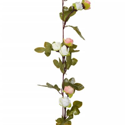 vidaXL Künstliche Blumengirlanden 6 Stk. Champagner 215 cm