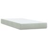 vidaXL Boxspringbett mit Matratze Hellgrau 80x210 cm Samt