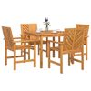 vidaXL Garten Essgruppe 5 pcs Braun Akazie Massivholz