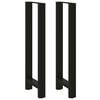 vidaXL Bartischbeine Schwarz 2 Stk. 50x(110-111) cm Stahl