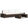 vidaXL 4-tlg. Garten-Lounge-Set Poly Rattan Braun