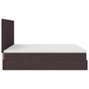 vidaXL Ottoman-Bett mit Matratzen & LEDs Dunkelbraun 200x200 cm Stoff