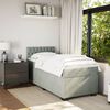 vidaXL Boxspringbett mit Matratze Hellgrau 100x200 cm Samt