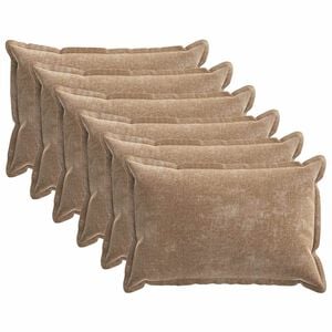 vidaXL Kissenbezug 6 pcs HOUTEN Braun 50 x 70 cm Chenille-Stoff