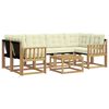 vidaXL Outdoor-Sofagarnitur 7 stk. Wei&szlig; und Creme