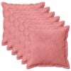 vidaXL Kissenbezug 6 pcs HOUTEN Rosa 40 x 40 cm Samt