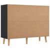 vidaXL Sideboard Hochglanz-Schwarz 90x30x72 cm Holzwerkstoff