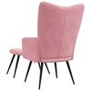vidaXL Relaxsessel mit Hocker Rosa Samt