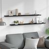 vidaXL Wandregale 2 Stk. Schwarz 115x9x3 cm