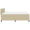 vidaXL Boxspringbett Hellgrau und Wei&szlig; 203 x 180 x 88 cm Cordstoff