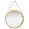 vidaXL Wandspiegel mit Riemen 60 cm Golden