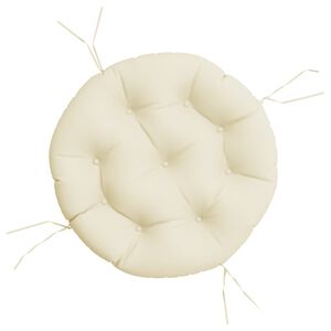 vidaXL Kissen Rund Creme &Oslash; 60 x11 cm Oxford-Gewebe