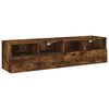 vidaXL TV-Wandschr&auml;nke 2 Stk. R&auml;uchereiche 60x30x30 cm Holzwerkstoff