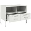 vidaXL TV-Schrank Wei&szlig; 68x39x50,5 cm Stahl