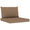 vidaXL 5-tlg. Garten-Lounge-Set mit Taupe Kissen