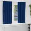 vidaXL Verdunkelungs-Vorh&auml;nge mit Ringen 2 pcs Dunkelblau 175 x 140 cm