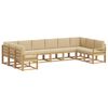 vidaXL Outdoor-Sofagarnitur 10 stk. Wei&szlig; und Beige