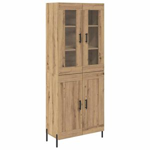 vidaXL Highboard Artisan-Eiche 69,5 x 34 x 180 cm Holzwerkstoff
