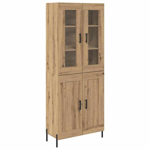 vidaXL Highboard Artisan-Eiche 69,5 x 34 x 180 cm Holzwerkstoff