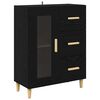 vidaXL Highboard Schwarz Eichen-Optik 69,5 x 34 x 180 cm Holzwerkstoff