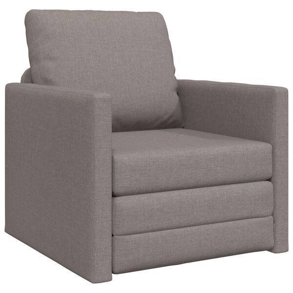 vidaXL Schlafsofa 60cm Taupe Stoff