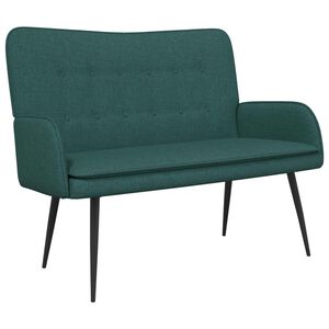 vidaXL 2-Sitzer Sofa Dunkelgr&uuml;n 115 x 61 x 87 cm Stoff