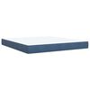 vidaXL Boxspringbett mit Matratze Blau 180x200 cm Samt