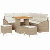 vidaXL Gartensofa-set 8 stk. Beige Poly-Rattan