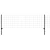 vidaXL Zaun mit Pfosten Grau 0,6 x 50 m Stahl und PVC