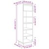 vidaXL Schuhregal 30x34x105 cm Massivholz Kiefer