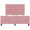 vidaXL Boxspringbett mit Kopfteil Rosa 140 x 200 cm Samt