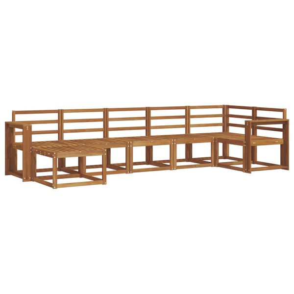 vidaXL Outdoor-Sofagarnitur 7 pcs Natur Massivholz Akazie