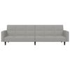 vidaXL Schlafsofa 2-Sitzer mit Hocker Hellgrau Mikrofasergewebe