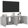 vidaXL TV-Wandschränke mit LED-Leuchten 2 Stk. Betongrau 60x35x41 cm