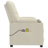 vidaXL Massagesessel mit Aufstehhilfe Creme Kunstleder