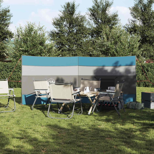 vidaXL Camping-Windschutz Blau 340x130 cm Wasserdicht